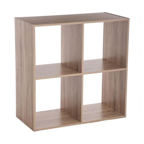 5Five Marron Étagère En Bois 4 Cases Mix Coloris Naturel