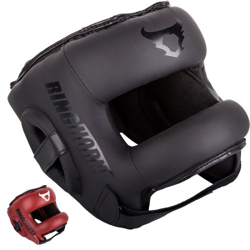Casque de boxe avec barre Ringhorns-Unique-Noir--Noir-Unique-Noir---------------Unique