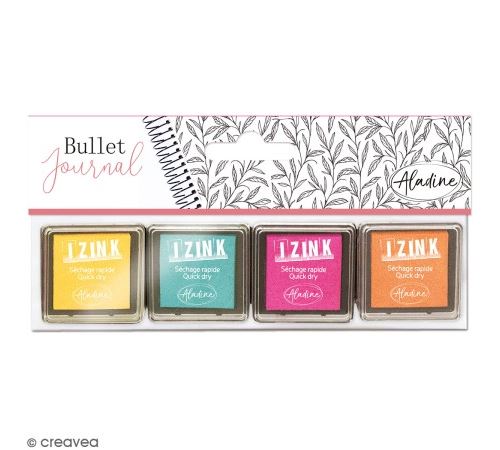 Lot de 4 mini encreurs à séchage rapide Bullet Journal - Pastel