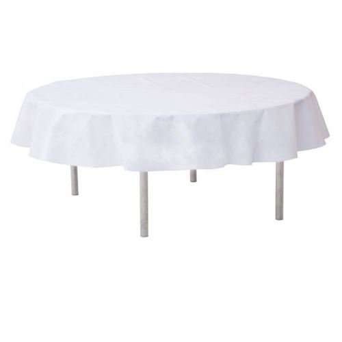 Nappe Ronde Papier Intiss&eacute; &Oslash;2.40m Blanc