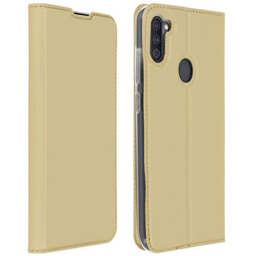 Housse pour Samsung Galaxy A11 avec Porte-carte Fonction Support Vidéo or