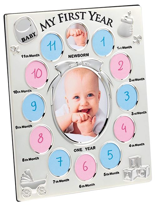 Walther Design FY100S First Year Cadre bébé pour 13 Photos, métal, Argent