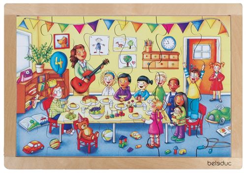 beleduc puzzle puzzle fête d'anniversaire 24 pièces 41 cm