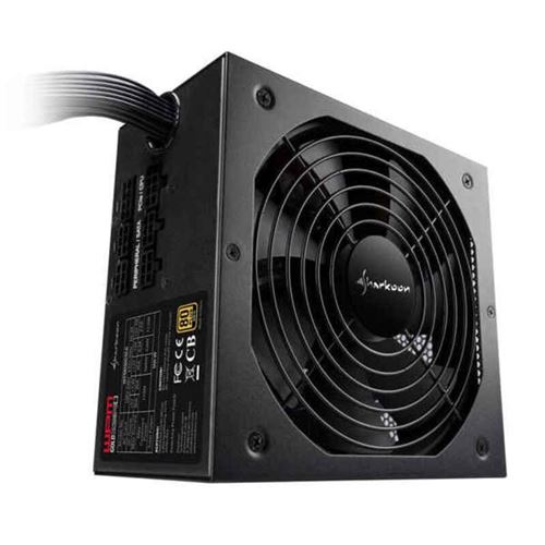 Sharkoon WPM Gold Zero 650 W - Alimentation PC, certifié Plus Gold, Semi-modulaire