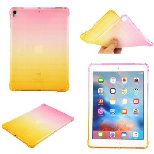 Coque en TPU coussin d'air coloré rose/jaune pour votre Apple iPad 10.2 (2019)