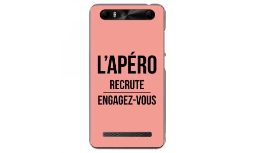 Coque souple pour Konrow Just5 avec impression Motifs l'apéro recrute rose