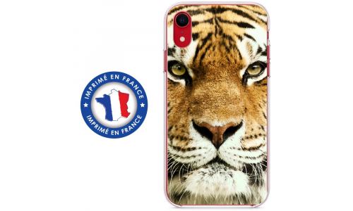 Coque souple pour Apple iPhone XR avec impression Motifs tête de tigre