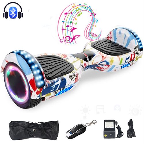 Gyropode electrique Auto-equilibré Hoverboard 6,5 Pouces avec Bluetooth - Graffiti