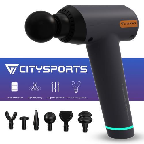 Citysports Pistolet De Massage Sans Fil Masseur De Muscle Profonds Appareil De Massage Vibration Avec 6 Tetes De Massage Masseur Achat Prix Fnac