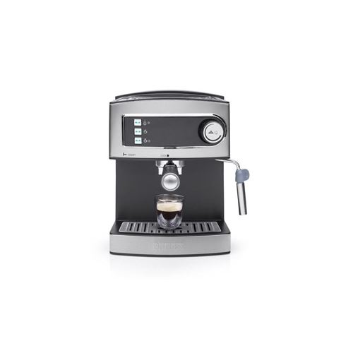Princess 249407 - Machine à café avec buse vapeur Cappuccino - 15 bar - argent