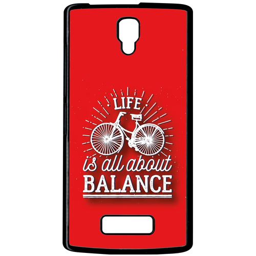 Coque Lenovo A2010 Life Il All About Balance Fond Rouge