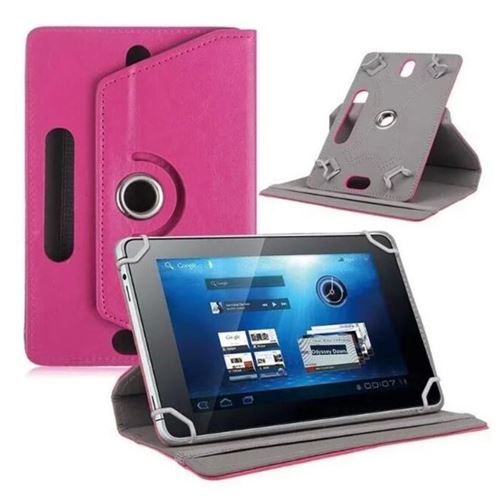 Etui en PU universel rotatif à 360 degrés en rose pour votre Apple iPad mini 5/Huawei MediaPad T3 8.0