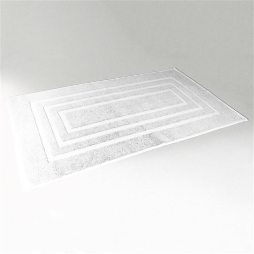 Tapis de bain 50 x 85 cm eponge unie vitamine Blanc