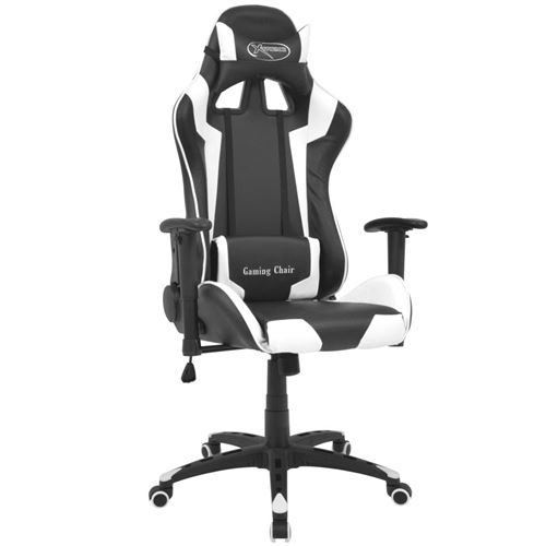 vidaXL Chaise de bureau inclinable Cuir artificiel Blanc