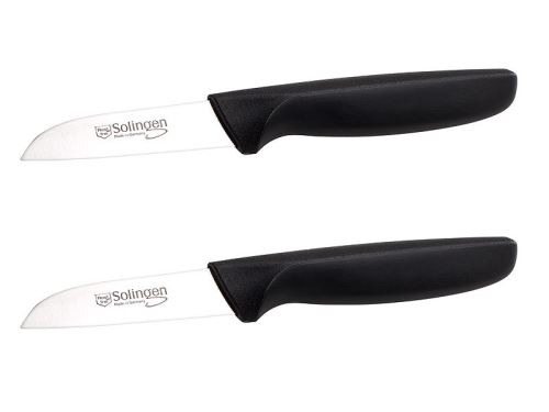 2 couteaux à éplucher à lame lisse 8 cm