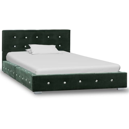 Cadre de lit Vert Velours 90 x 200 cm