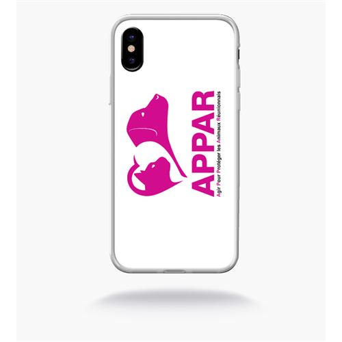 Coque association appar reunion compatible apple iphone x bord transparent