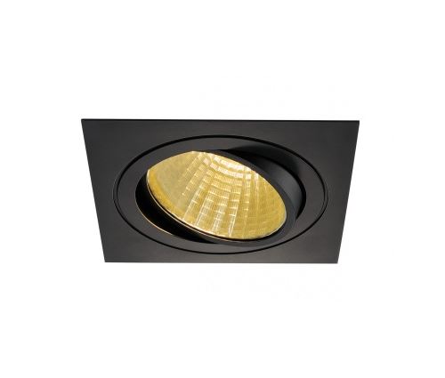 Kit new tria led carré noir 25w 2700k 30° alim & clips ressorts inclus