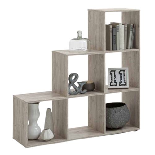 FMD Séparateur de pièce 6 compartiments 104,3x32,6x106,5cm chêne sable