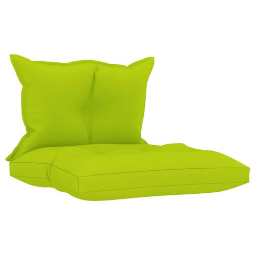 Coussins de Canapé Palette Tissu en Polyester 2 Pcs - Vert Vif