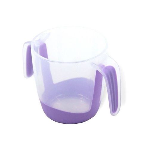 mill'o bébé tasse d'apprentissage a anses - ergonomique - bi-matiere - violet - 22 cl