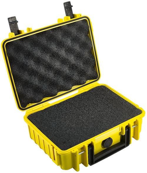 B&W International 1000/Y/SI Valise Antichoc/étanche/ultrarésistante avec Insert Mousse prédécoupé pour Appareil Photo Jaune