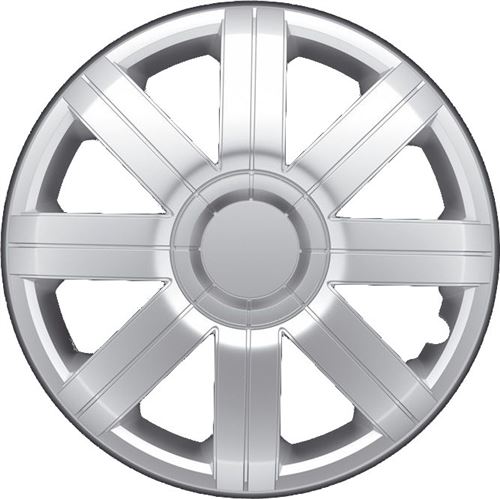 AutoStyle Enjoliveurs Radical 16 pouces ABS argent lot de 4