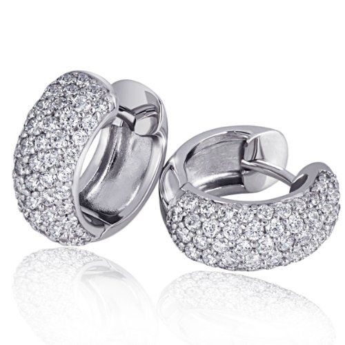 Goldmaid - Boucles d'oreilles créoles Femme - Argent 925/1000 - Oxyde de zirconium
