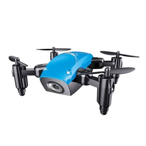 S9 Micro Quadricoptère Pliable RC RTF 2.4GHz 4CH Gyro Wifi Wifi FPV 0.3MP Caméra + Altitude Hold Bleu