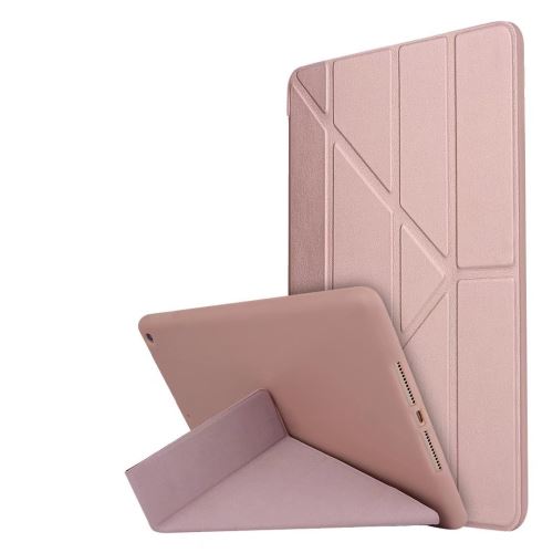 Étui en Silicone et PU Flexible pour Apple New iPad 10.2 2019 - Or rose