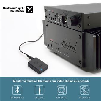 August MR260 Transmetteur / Récepteur Audio Bluetooth 2-en-1 pour TV ou  chaîne HiFi