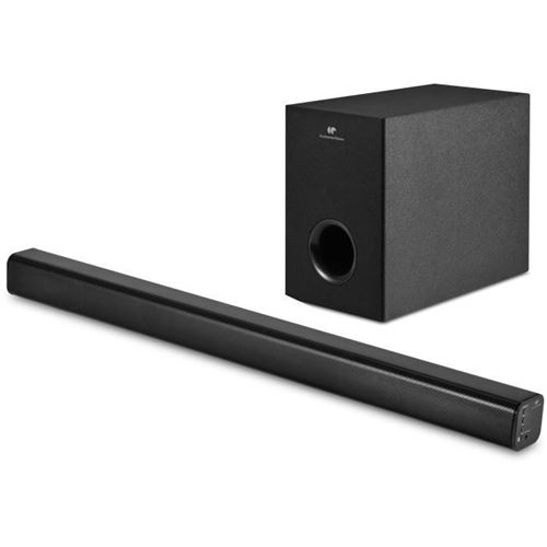 Continental Edison Barre De Son + Caisson Bluetooth Sans Fil 2.1 - 60 Watts Rms 2 X 15 Watts + 30 Watts - Bluetooth 5.0 - Port H