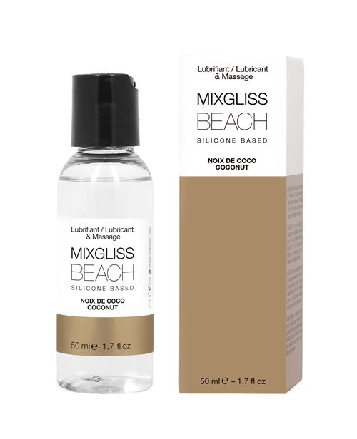 MIXGLISS BEACH, Lubrifiant Premium à Base de Silicone, Noix de Coco 50 ml