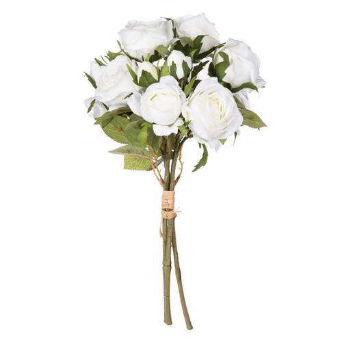 Paris Prix Blanc Atmosphera Créateur D'intérieur - Bouquet De Fleurs "14 Roses" 40Cm - Image 1