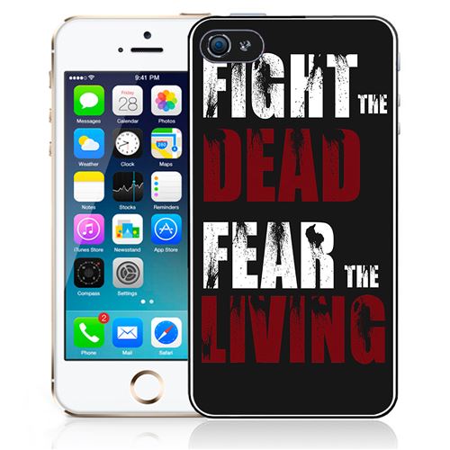 Coque pour iPhone 5C walking dead fight the dead fear the living