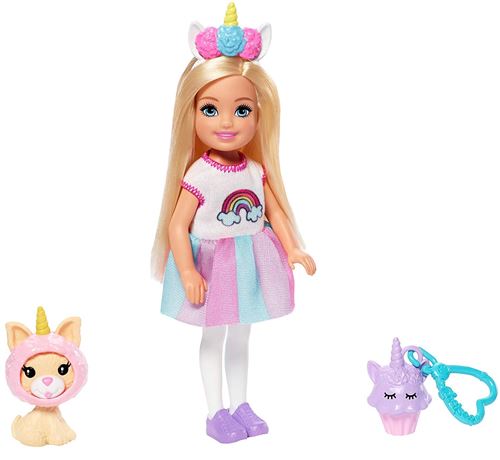 Barbie poupées adolescentes Chelsea 15 cm avec chatons 7-pièces (GHV70)