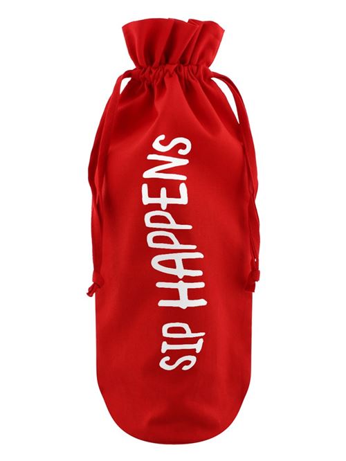 Sac de bouteille Sip Happens rouge