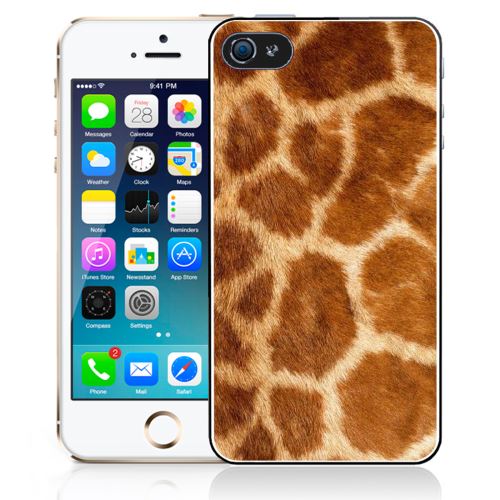 Coque pour iPhone 5C girafe fourrure