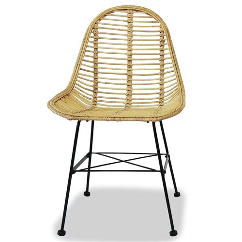 vidaXL Eetkamerstoelen 4 st natuurlijk rattan