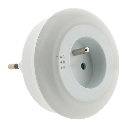 Otio Blanc - Veilleuse Led Multicolore Automatique + Capteur De Jour