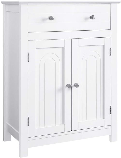 Meuble placard buffet armoire salon salle de bain 80 cm blanc