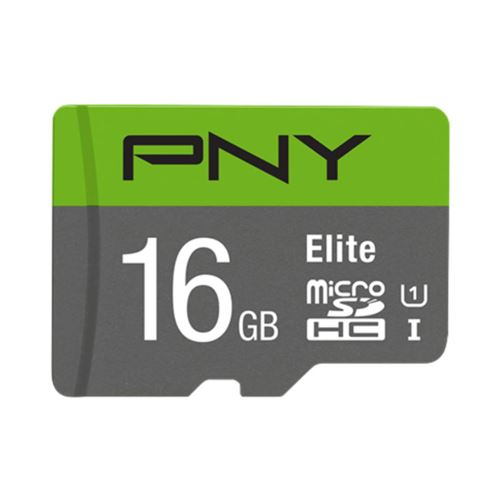 PNY Elite - Carte mémoire flash (adaptateur microSDHC - SD inclus(e)) - 16 Go - UHS-I U1 / Class10 - microSDHC UHS-I