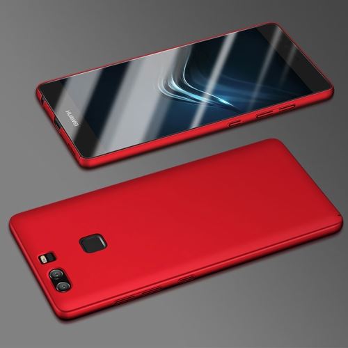 Huawei P9 Coque Protection Plastique ultra fin Givré Rouge ALS53972