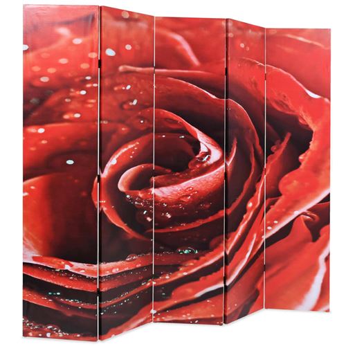 vidaXL Cloison de séparation pliable 200 x 170 cm Rouge rose