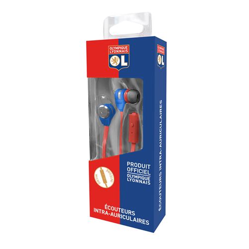 SuBsonic - OLYMPIQUE LYONNAIS edition - In-ear hoofdtelefoons met micro - inwendig - met bekabeling - 3,5 mm-stekker