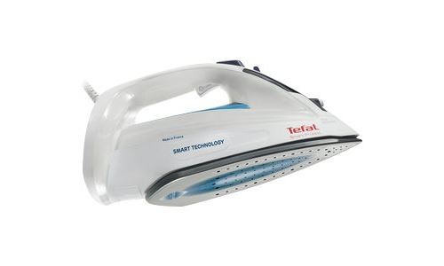 Tefal Smart Protect fv4980 – Fer à repasser fer à repasser à vapeur, Semelle Durilium, 2 m, 180 g/min, bleu, gris, blanc, 40 g/min)