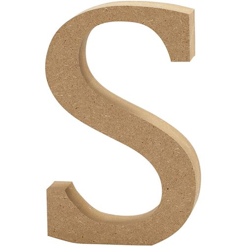 Creative lettre S MDF 13 cm