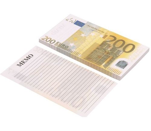 Topwrite Kids Papier à en-tête Memoblock 200 Euro