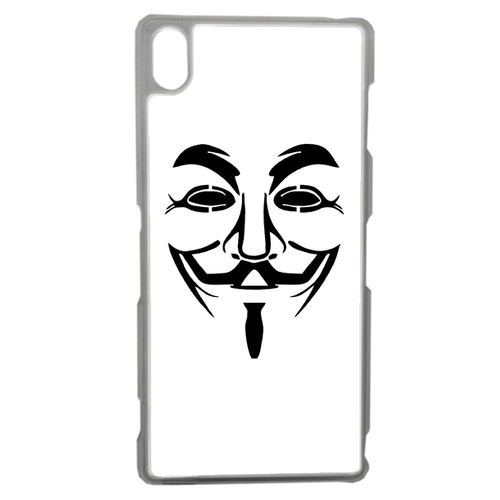 Coque Anonymous Blanc Compatible Sony Z3 Transparent