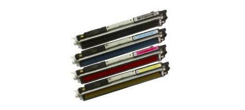 Encre Breiz Noir/Jaune Pack 4 Toner Cartouches Compatible Hp 126A Ce310a Ce311a Ce312a Ce313a - Cyan, Magenta,